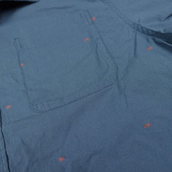 Katin Shirt Mens Extra Large Blue Geometric Diamonds Button Up Short Sleeve- - Picture 5 of 13